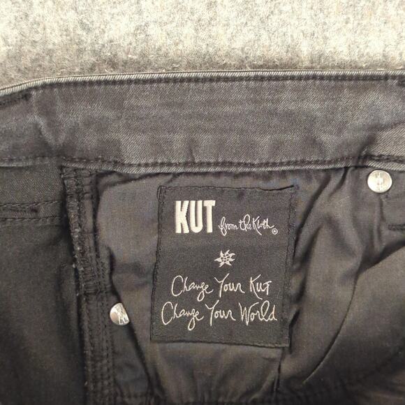 Kut from the Kloth Jeans Womens 12 Black Stretch Skinny Denim KP6014MA1 Mid Rise - Picture 9 of 13